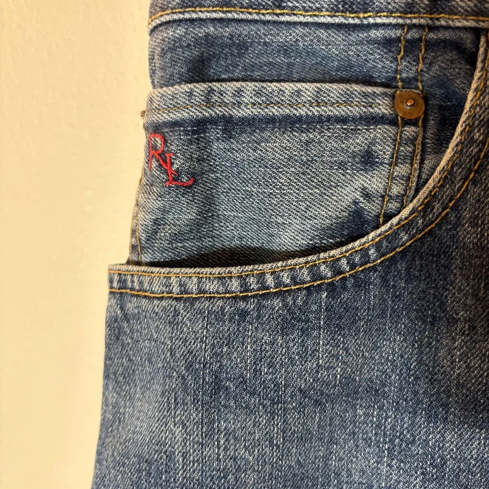 Polo Ralph Lauren Hampton Straight Mens‎ Blue Wash Denim Jeans Size 44Bx32